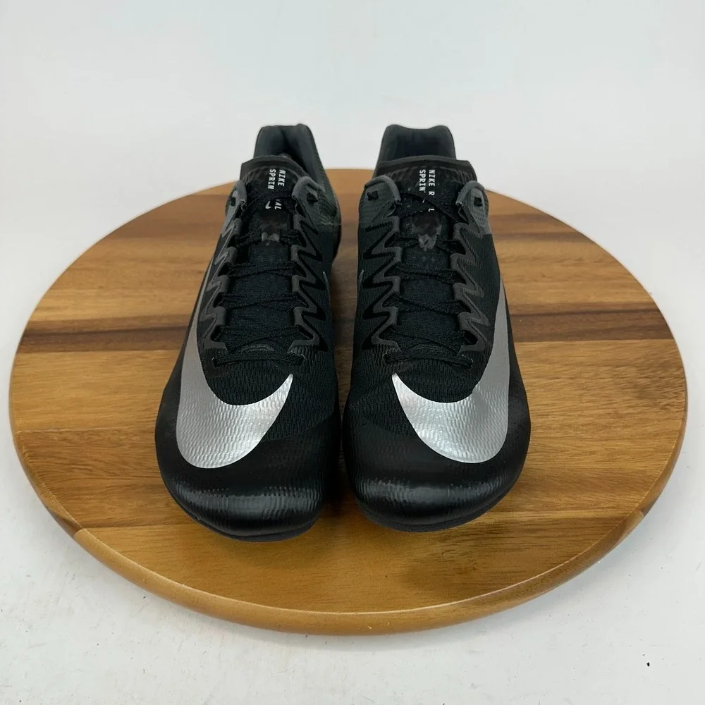 New NWOB Mens‎ Nike Zoom Rival Sprint Black Spiked Track Running Shoes Size 14